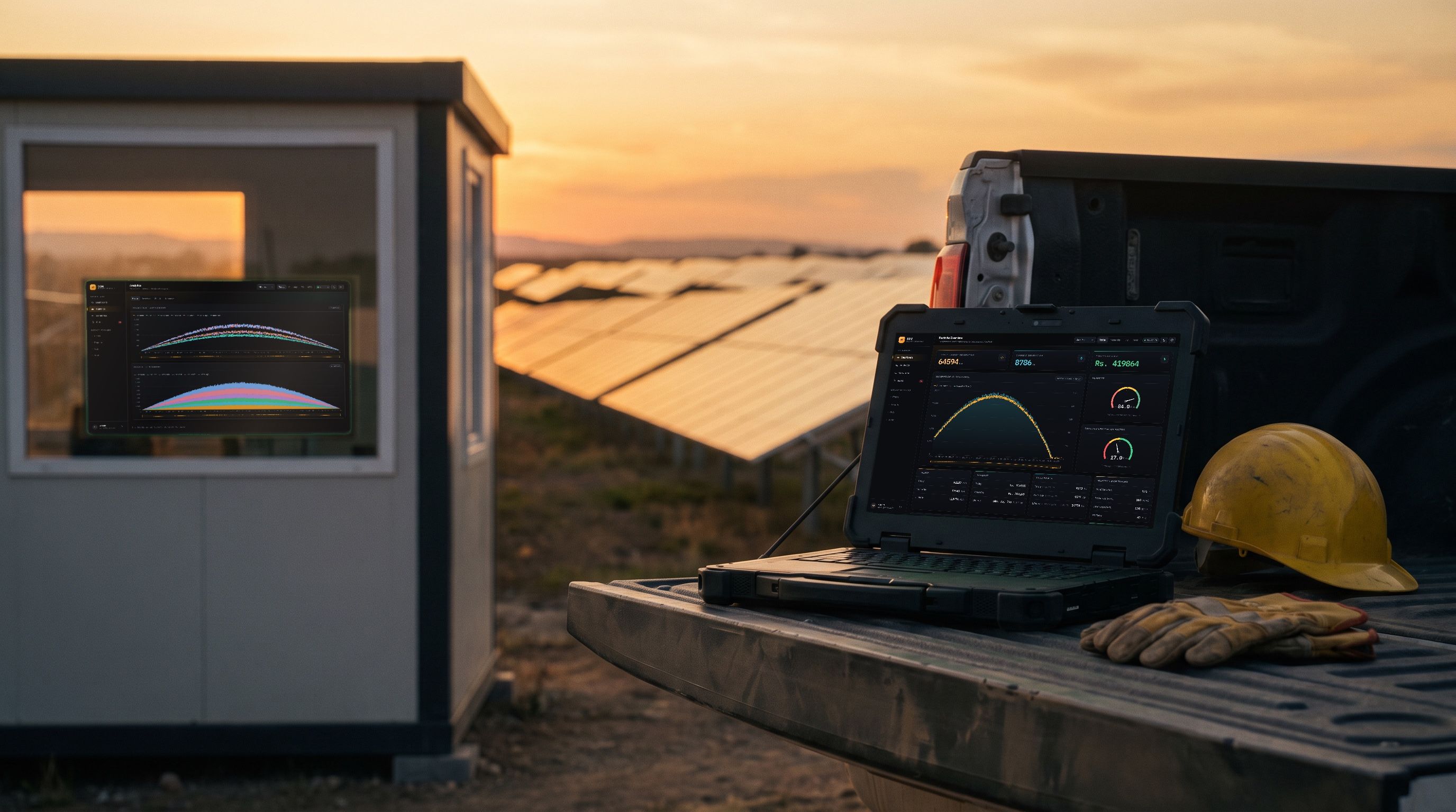 Smart Solar Management: Solar plant control console